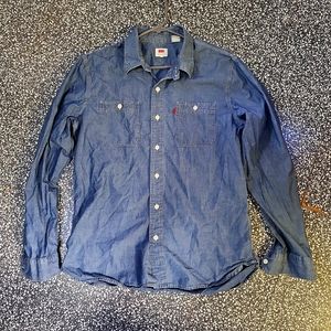 Levi's Work Shirt - high-quality, tough - L - blue / denim